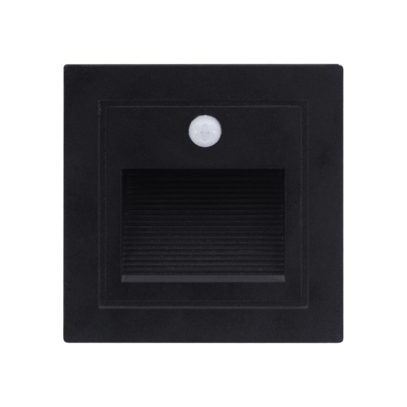 spot incastrat treapta cu senzor led 3w 3000k ip54, negru, erste spot incastrat treapta cu senzor led 3w 3000k ip54, negru, erste
