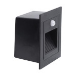 spot incastrat treapta cu senzor led 3w 3000k ip54, negru, erste spot incastrat treapta cu senzor led 3w 3000k ip54, negru, erste