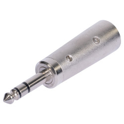 adaptor xlr tata - jack 6.35 tata stereo metal