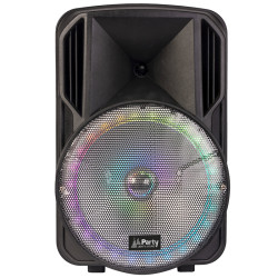 boxa portabila iluminata led 15"/38cm 50w rms cu usb/sd/bt/fm