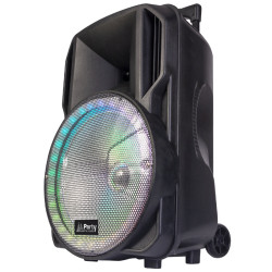 boxa portabila iluminata led 15"/38cm 50w rms cu usb/sd/bt/fm