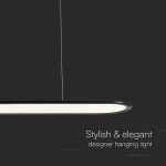 candelabru led 24w 80x100cm 3000k - negru