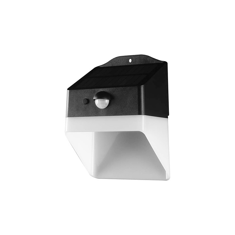 lampa exterioara 2w 4000k incarcare solara - alb/negru
