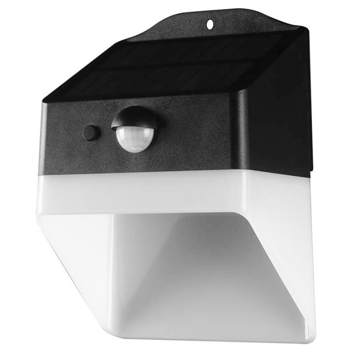 lampa exterioara 2w 4000k incarcare solara - alb/negru