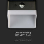 lampa exterioara 2w 4000k incarcare solara - alb/negru
