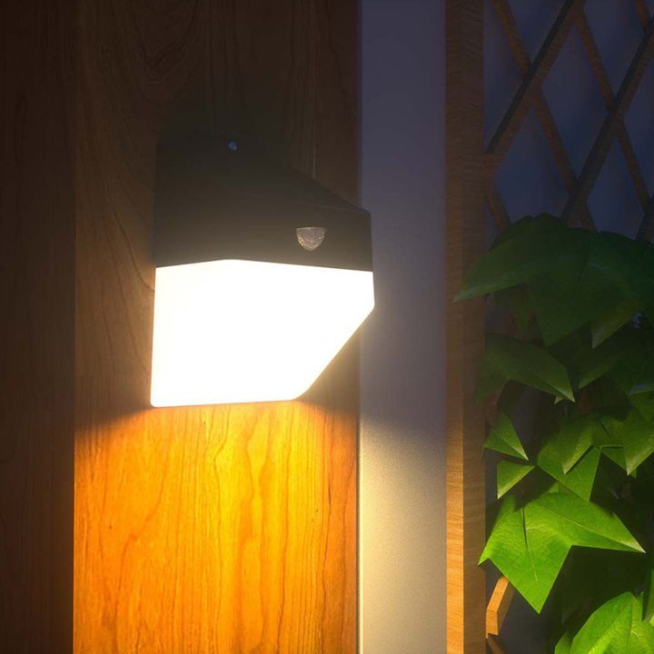 lampa exterioara 2w 4000k incarcare solara - alb/negru