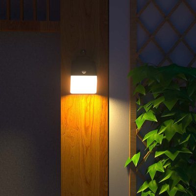 lampa exterioara 2w 4000k incarcare solara - alb/negru