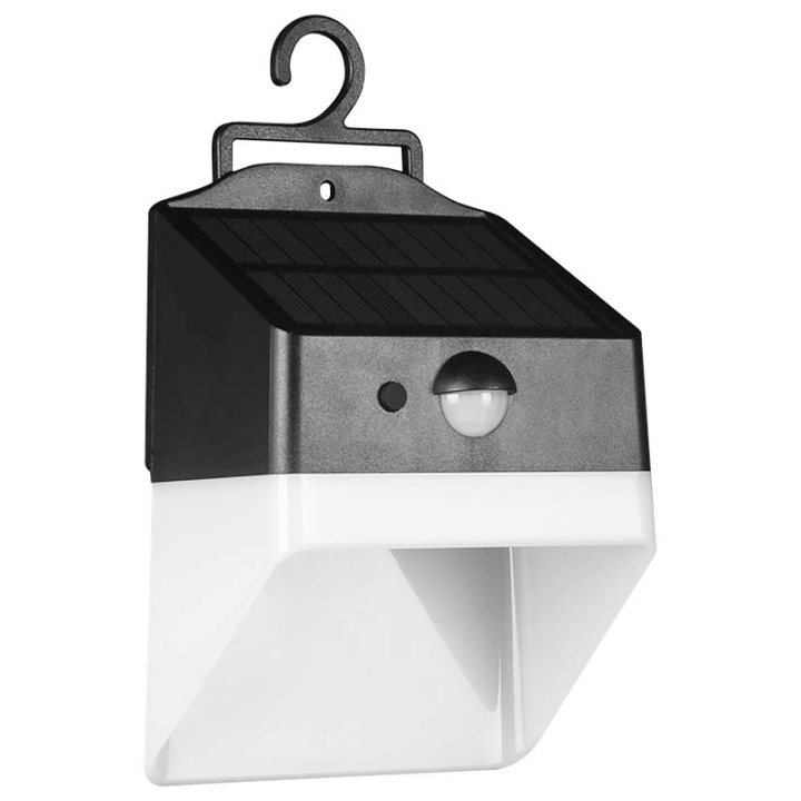 lampa exterioara 2w 4000k incarcare solara - alb/negru