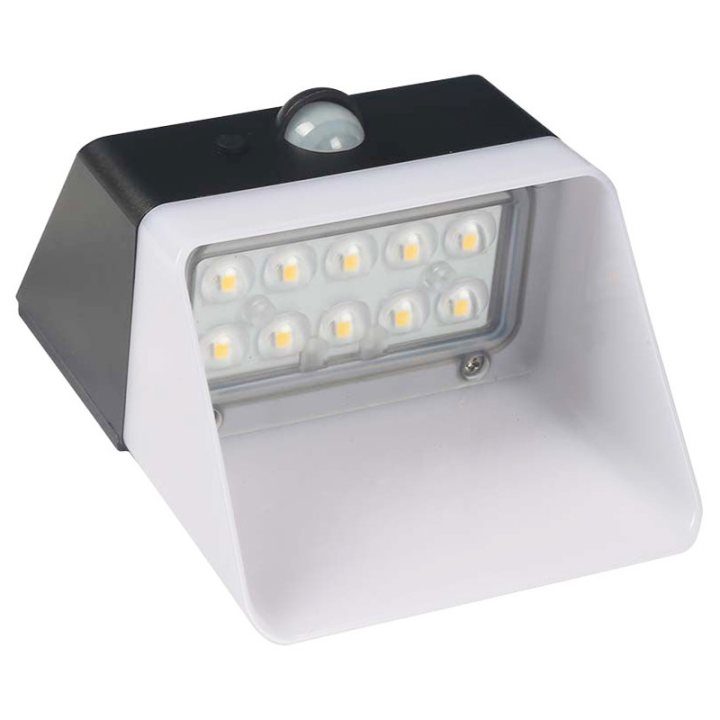 lampa exterioara 2w 4000k incarcare solara - alb/negru