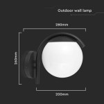 lampa perete cu soclu e27 ip44 - negru mat lampa perete cu soclu e27 ip44 - negru mat