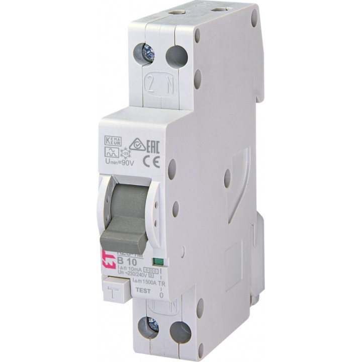 diferential rcbo kzs-1m 1p+n a b10/0.01 6ka 002175412