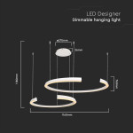 candelabru led dimabil 50w 3000k 110x80x120cm - alb
