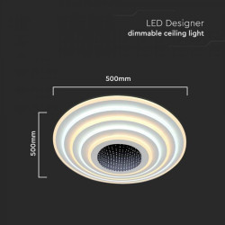 corp iluminat decorativ dimabil 125w 3000k + 6000k - alb