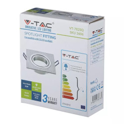 corp spot gu10 patrat aluminiu