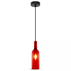 pendul tavan model sticla vin culoare - rosu