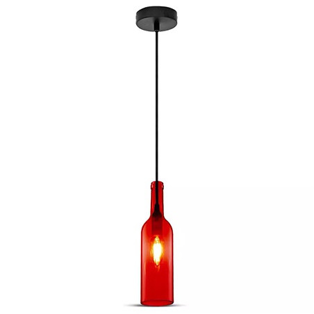 pendul tavan model sticla vin culoare - rosu
