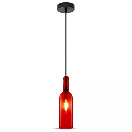 pendul tavan model sticla vin culoare - rosu