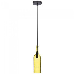 pendul tavan model sticla vin culoare galben