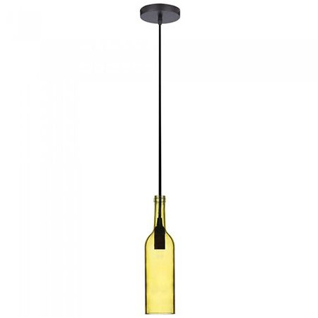 pendul tavan model sticla vin culoare galben