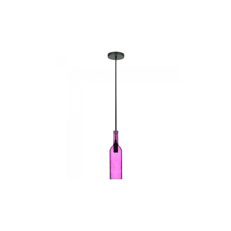 pendul tavan model sticla vin culoare roz