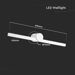 corp iluminat led montaj deasupra oglinzii 10w 3000k - alb