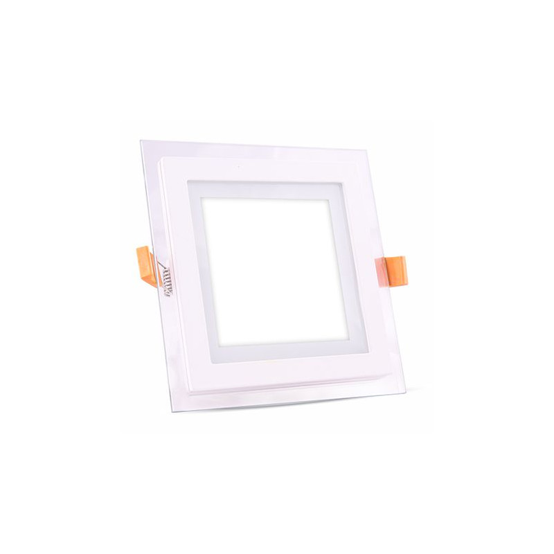 corp iluminat led patrat incorporabil 12w 6400k alb rece, sticla corp iluminat led patrat incorporabil 12w 6400k alb rece, sticla