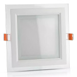 panou led patrat incorporabil 18w 6400k alb rece, sticla panou led patrat incorporabil 18w 6400k alb rece, sticla