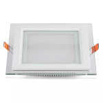 panou led patrat incorporabil 18w 6400k alb rece, sticla panou led patrat incorporabil 18w 6400k alb rece, sticla