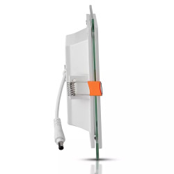 panou led patrat incorporabil 18w 6400k alb rece, sticla