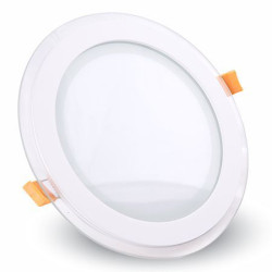 corp iluminat led rotund incorporabil 18w 6000k alb rece, sticla