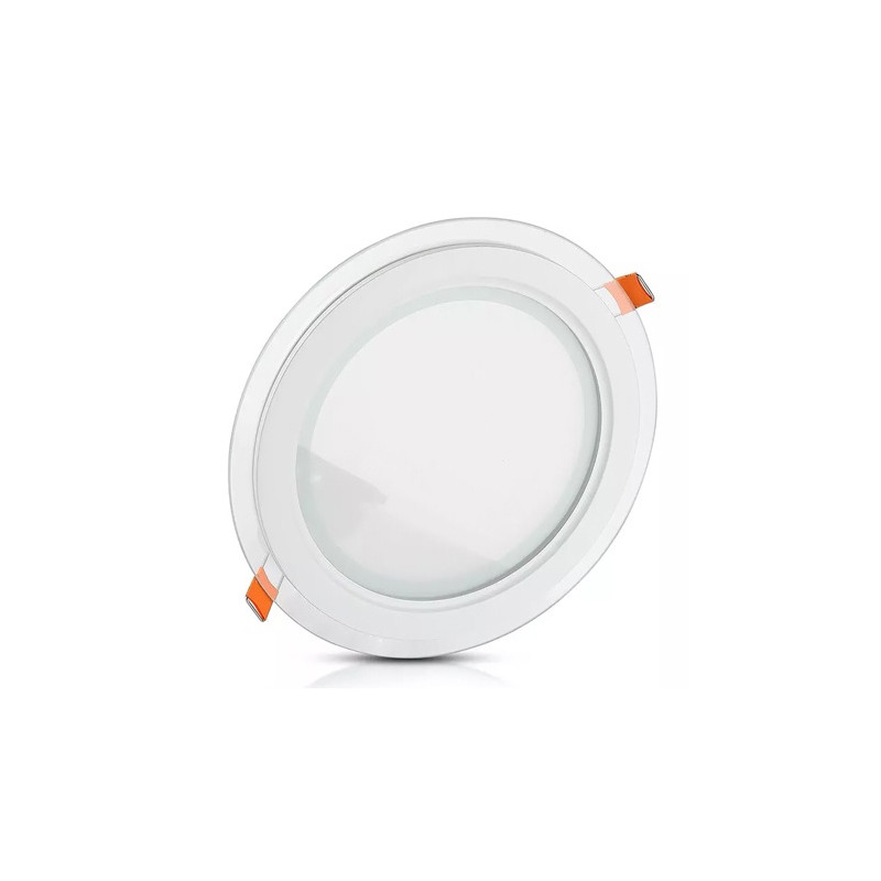 panou led rotund incorporabil 18w 4000k alb neutru, sticla panou led rotund incorporabil 18w 4000k alb neutru, sticla