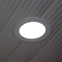 panou led rotund incorporabil 18w 4000k alb neutru, sticla