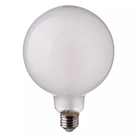 bec led g95 e27 7w cu filament 6400k alb rece sticla mata