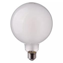 bec led g95 e27 7w cu filament 6400k alb rece sticla mata
