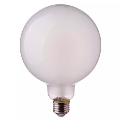 bec led g125 e27 7w cu filament 2700k alb cald sticla mata