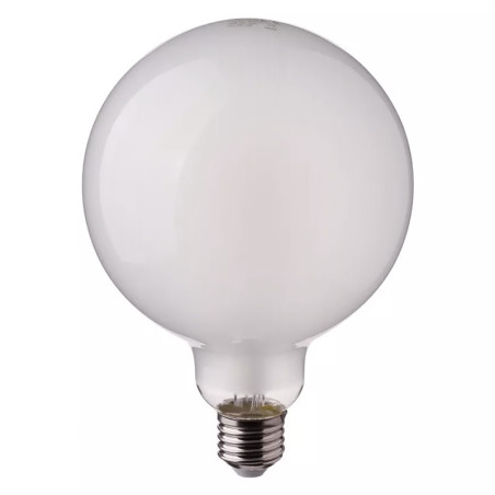bec led g125 e27 7w cu filament 6400k alb rece sticla mata