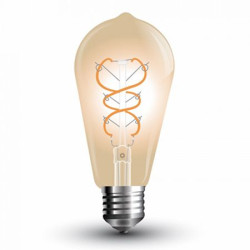 bec led st64 e27 5w cu filament, reglabil 2200k alb cald