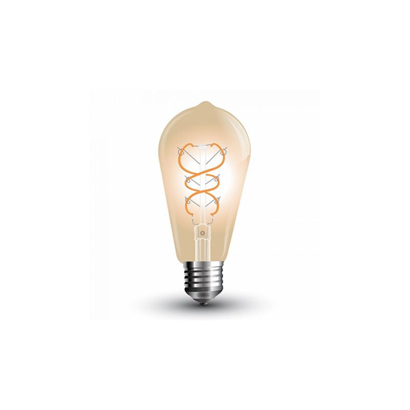 bec led st64 e27 5w cu filament, reglabil 2200k alb cald