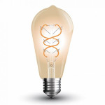 bec led st64 e27 5w cu filament, reglabil 2200k alb cald