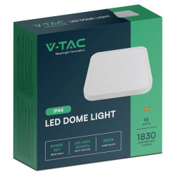 plafoniera 18w ip44 4000k alb neutru - alb