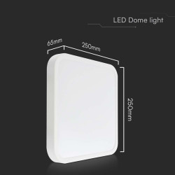 plafoniera 18w ip44 4000k alb neutru - alb