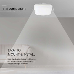 plafoniera 18w ip44 4000k alb neutru - alb