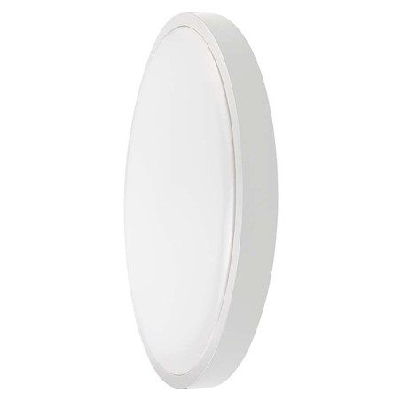 plafoniera led 18w ip44 cu senzor 6500k alb rece - alb