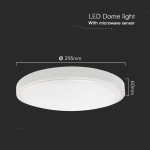 plafoniera led 18w ip44 cu senzor 6500k alb rece - alb plafoniera led 18w ip44 cu senzor 6500k alb rece - alb