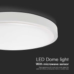 plafoniera led 18w ip44 cu senzor 6500k alb rece - alb plafoniera led 18w ip44 cu senzor 6500k alb rece - alb
