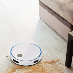 aspirator robot cu telecomanda - alb/albastru