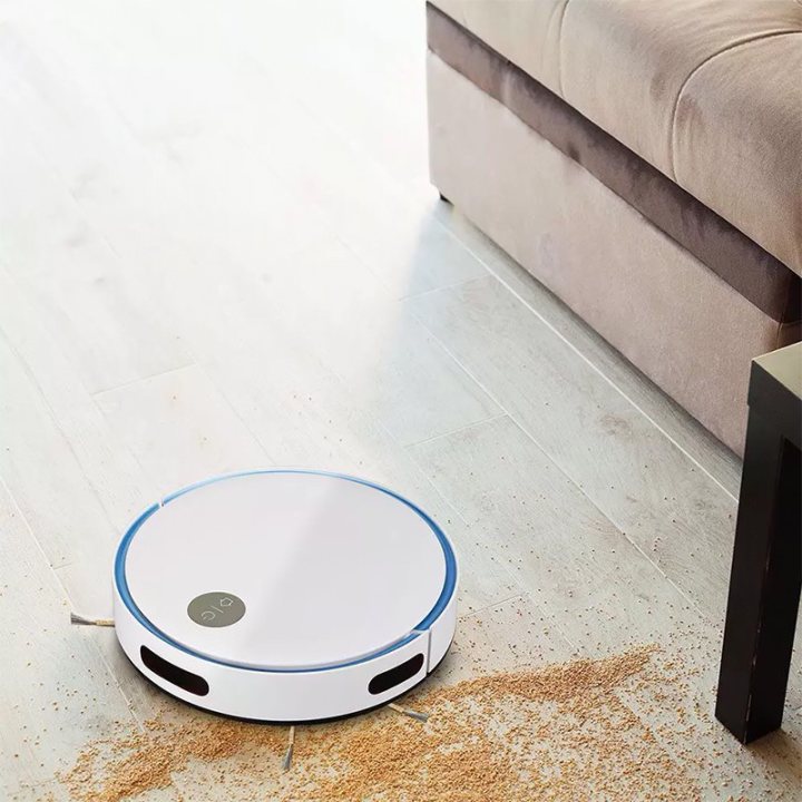 aspirator robot cu telecomanda - alb/albastru