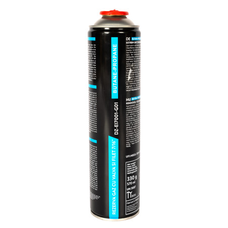 rezerva gaz detoolz 330g cu valva si filet 7/16"