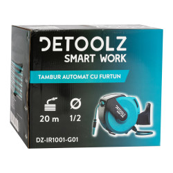 tambur automat detoolz cu furtun 20m 1/2" g01