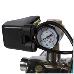 hidrofor detoolz 0.75 kw, debit 3300l/h, inaltime de pompare 45m, carcasa pompa inox, volum butelie 24 litri